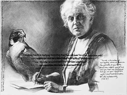 Honorable Mention, She Spoke Up XI, Carrie Chapman Catt by Linda Pearlman Karlsberg