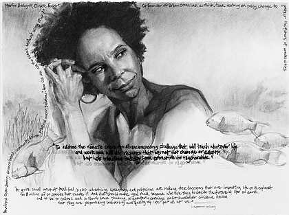 NAWA Second Place Award, She Spoke Up XXIII, Ayanna Elizabeth Johnson by Linda Pearlman Karlsberg