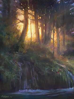 Best of Show, Sunset Through Botanical Creek by Bruce Gomez