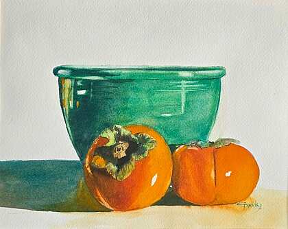 Best Artist Over 65, Persimmons & Fiestaware by Spanky Davis